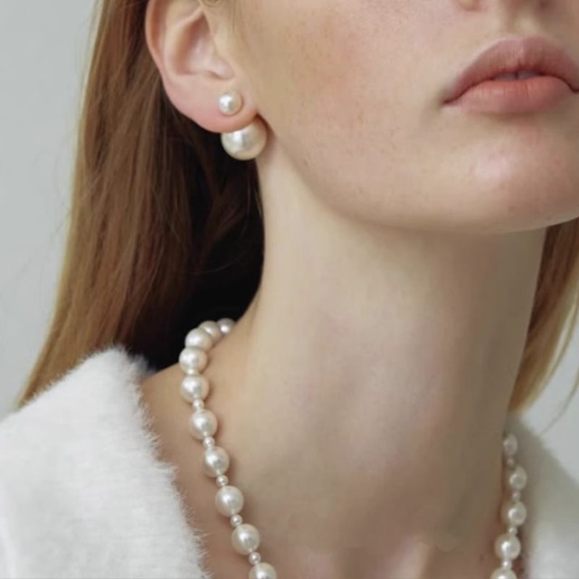 ダブルパールピアス　M0380