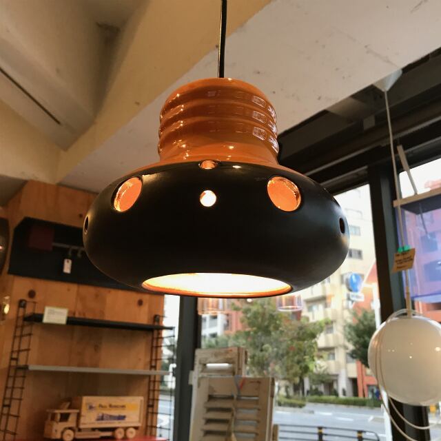 Fat Lava Vintage Pottery Pendant Lamp W.Germany 1970's A