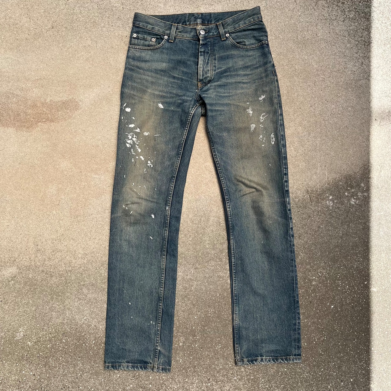 HELMUT LANG 本人期 1999年製 Paint Denim Pants | furugibiyori
