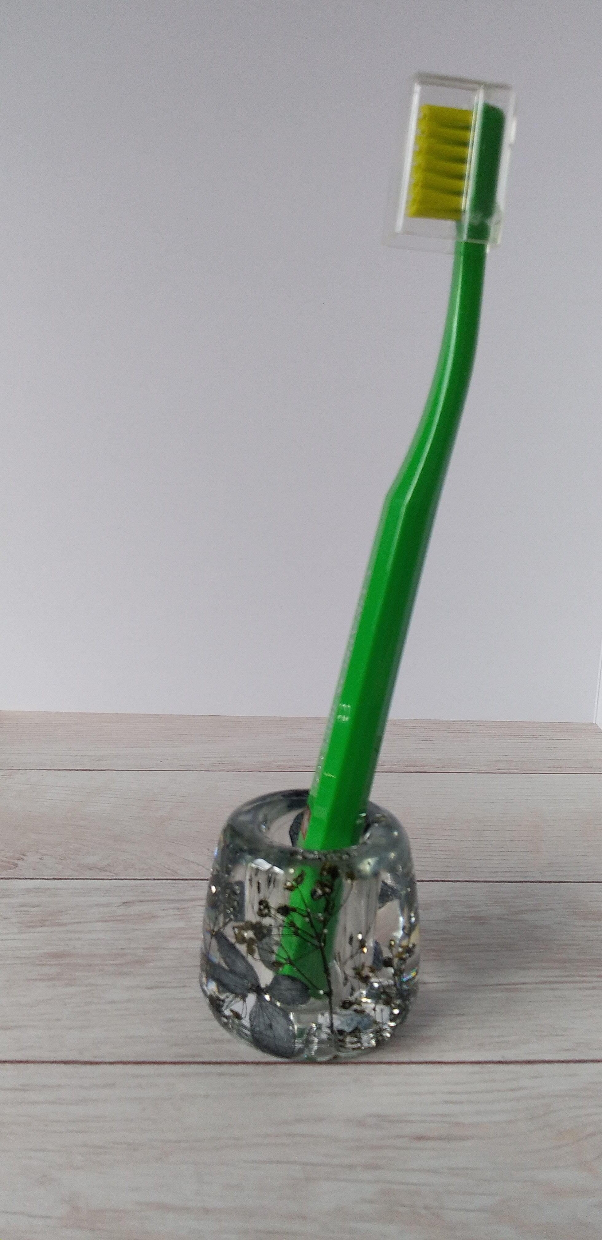 ハーバリウム　歯ブラシスタンド　～ブラック系～