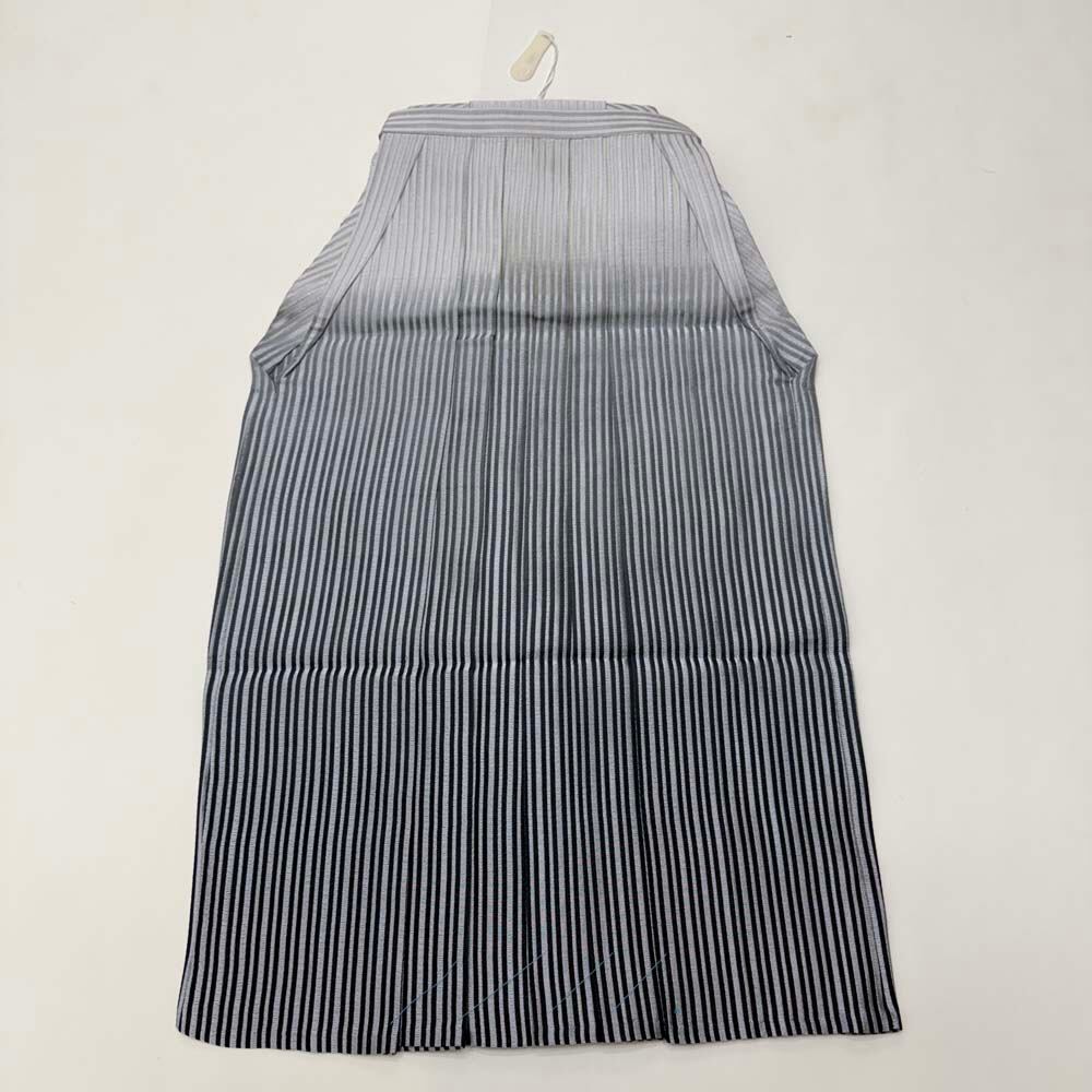 袴 行灯袴 男袴 紐下丈 92cm 男性用袴 2Lサイズ 紋付 成人式袴 縞 ぼかし 中古 4865