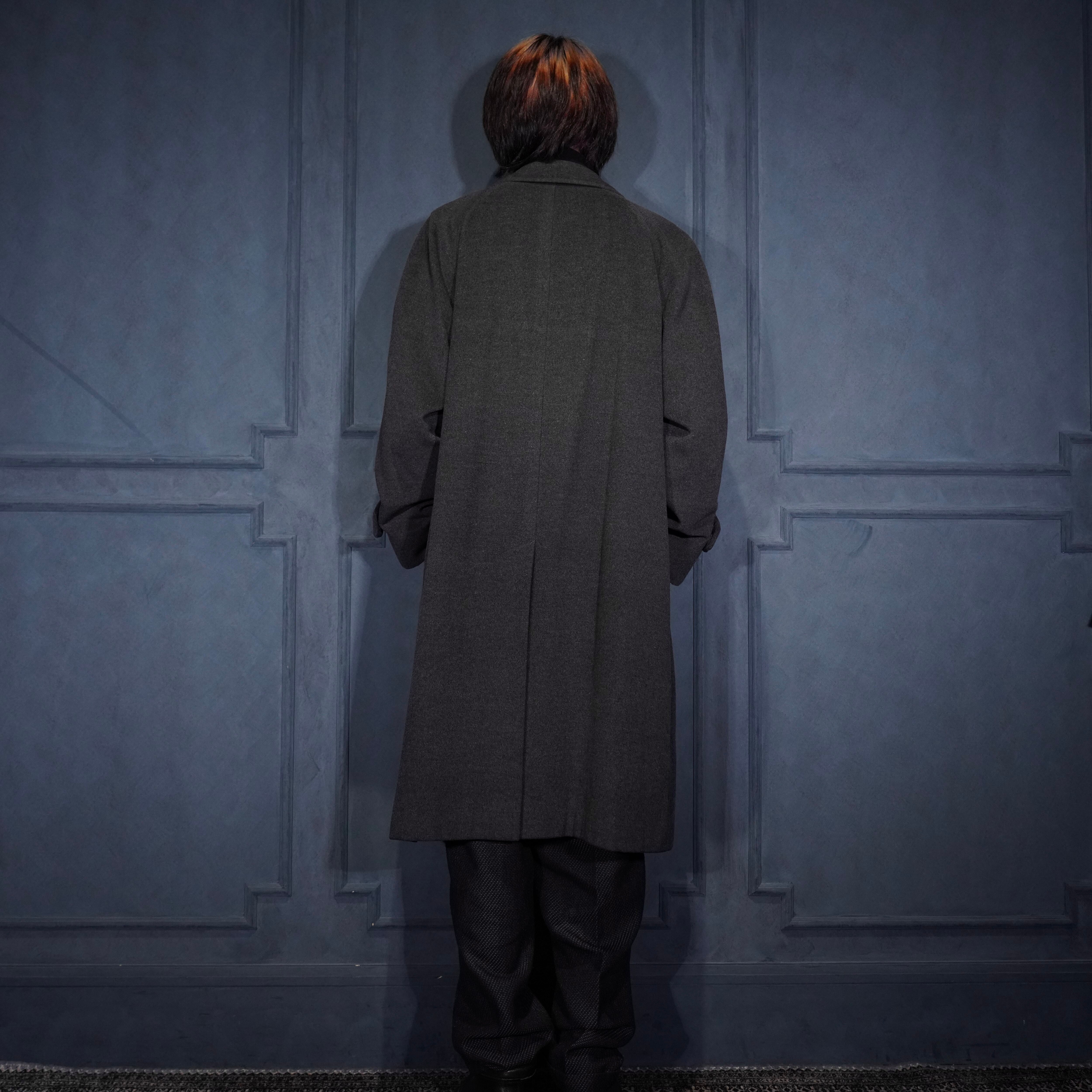 BURBERRY LONDON カシミヤアンゴラ ステンカラーコート M相当 BURBERRY LONDON カシミヤ アンゴラ メルトン ステンカラーコート 98