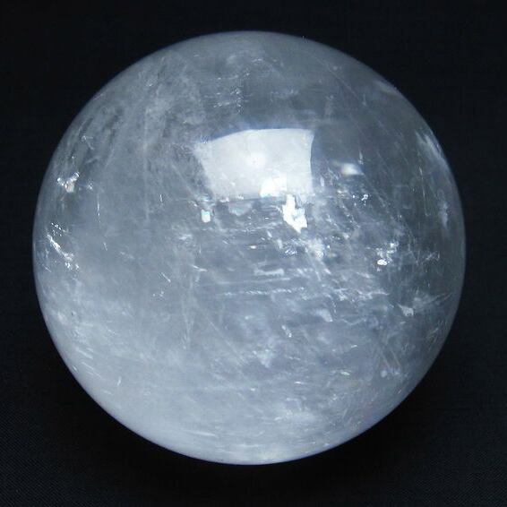 カルサイト 丸玉 虹入り 86mm ホワイトカルサイト スフィア 一点物 151-6196