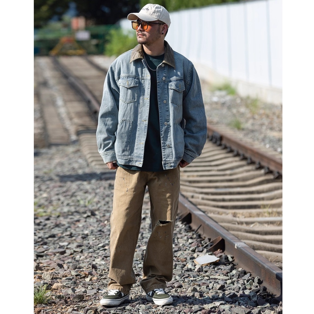 Two-tone work denim jacket 1106 - 3