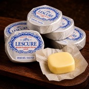 フランス産 グラスフェッド レスキュール AOP 有塩発酵バター 15g×30個 450g|冷蔵・個包装|シャラント・ポワトゥー AOP|French Lescure AOP Salted Cultured Butter Portions
