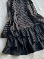 "unknown" Stripe Fril Dress