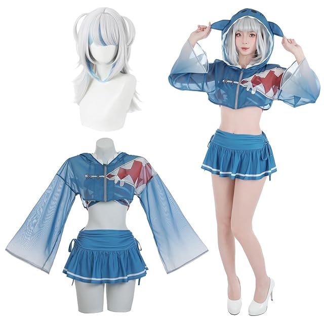 神併良品] がうる・ぐら コスプレ ウィッグ付き 水着 VTuber コスプレ