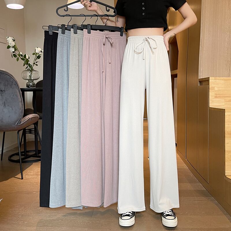 ルーズパンツ スプリングハイウェスト薄手カジュアル 春物 試着室96158169989