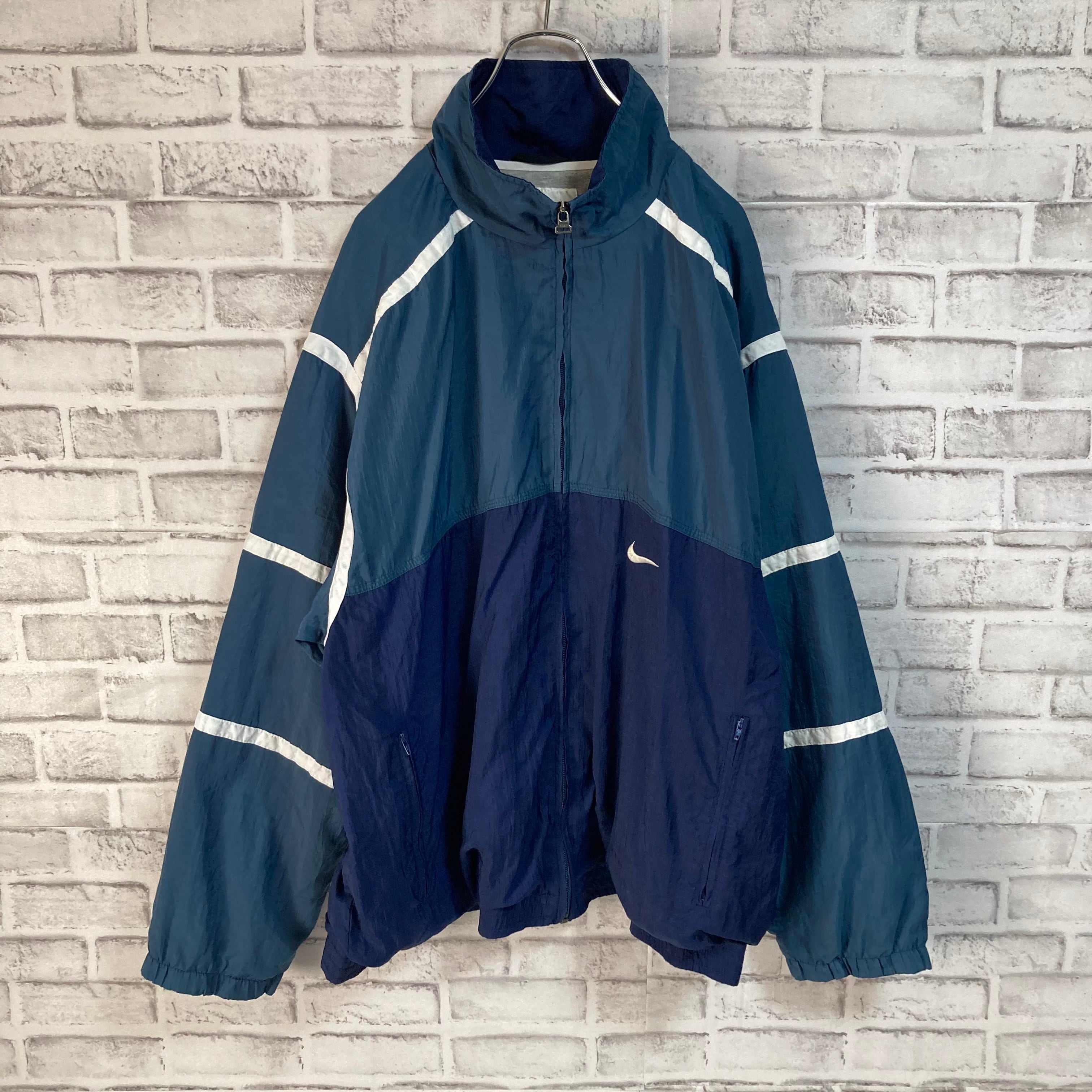NIKE】Nylon Jacket L 90s vintage USA規格 ナイキ 銀タグ NIKE】Nylon Jacket L 90s vintage USA規格 ナイキ 銀タグ