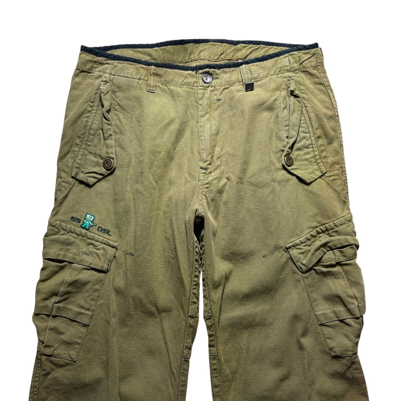 55DSL cotton linen military cargo pants