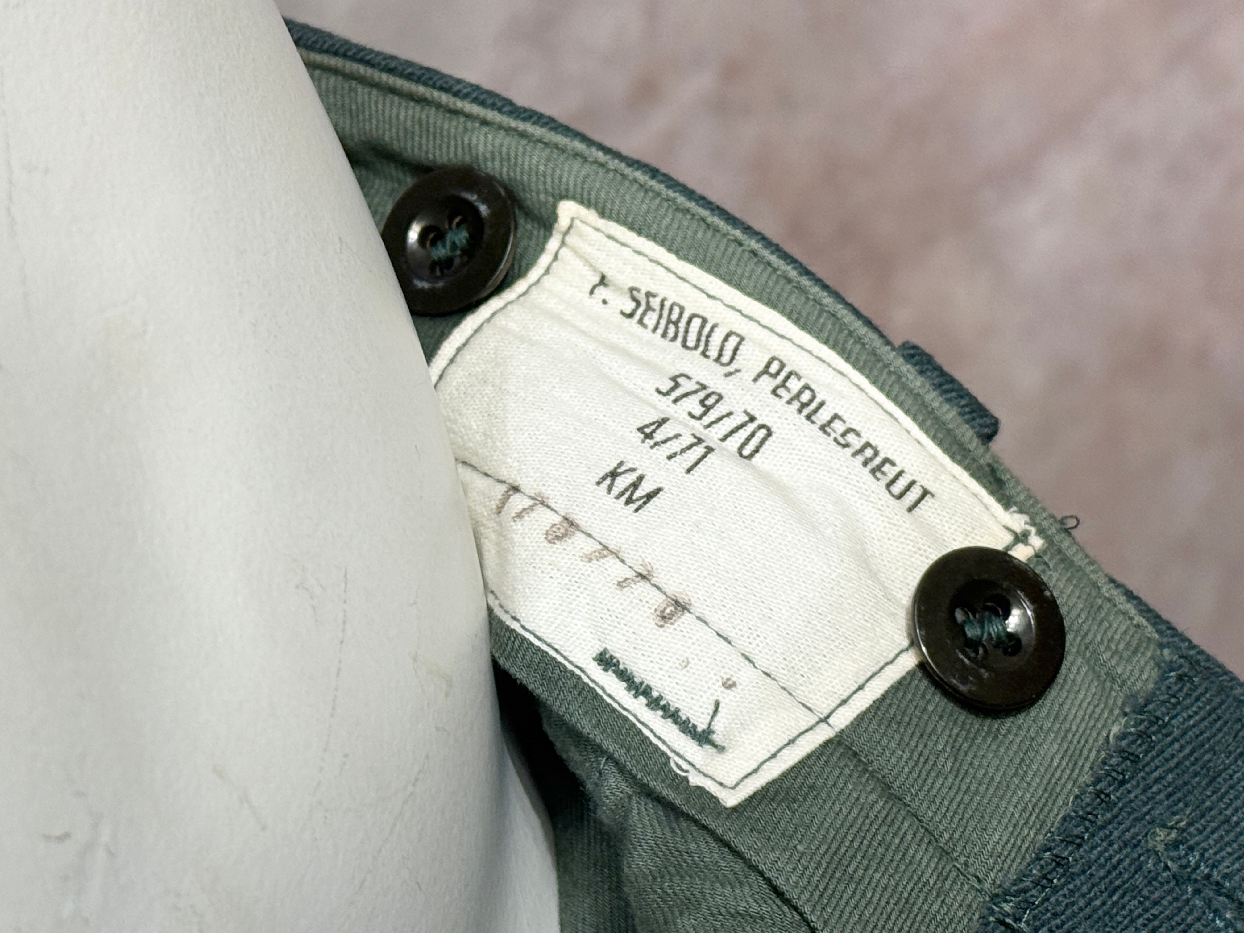 USED】西ドイツ連邦国境警備隊（BGS） 制服用パンツ（モスグリーン色