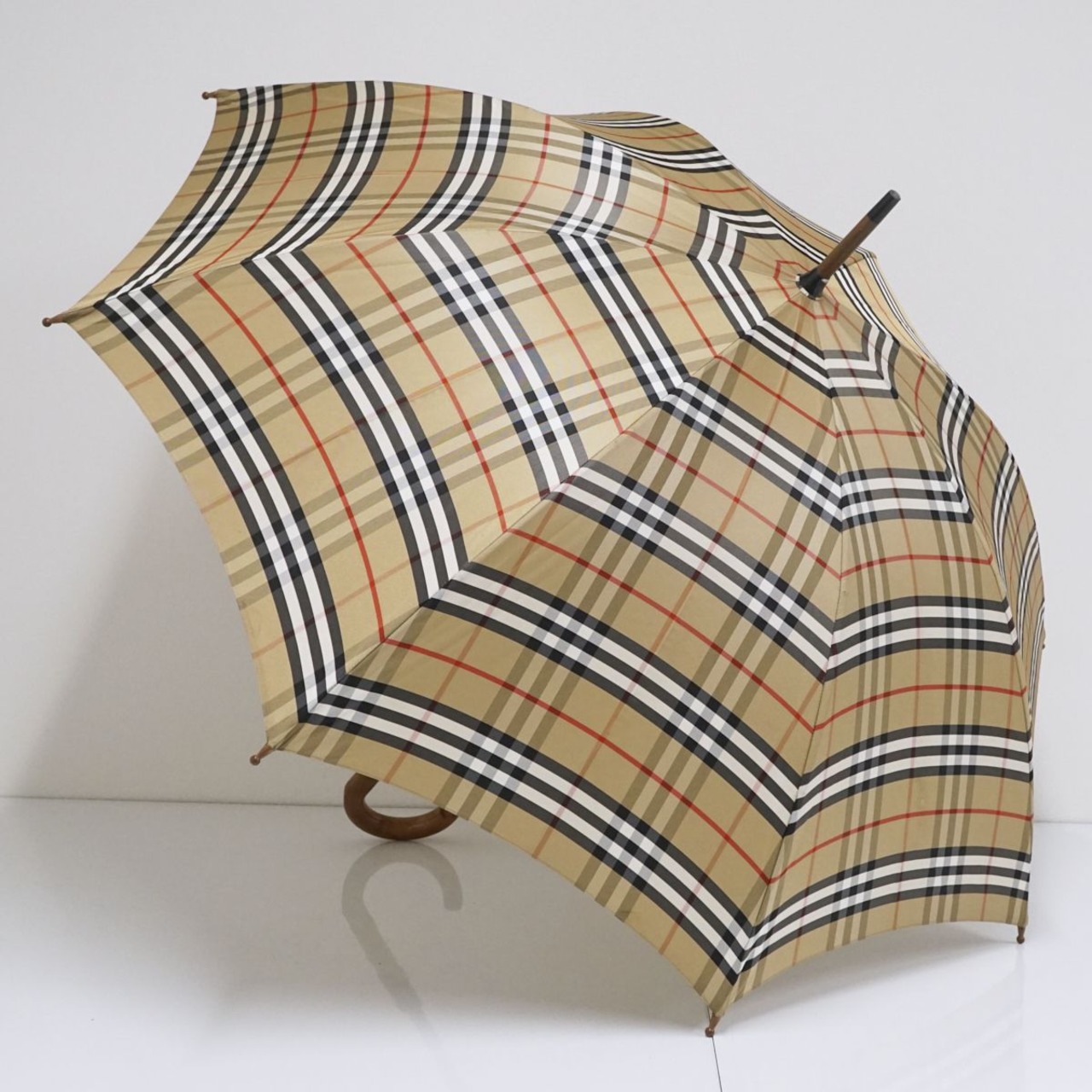 傘 BURBERRY バーバリー USED美品 定番チェック バーバリーチェック 