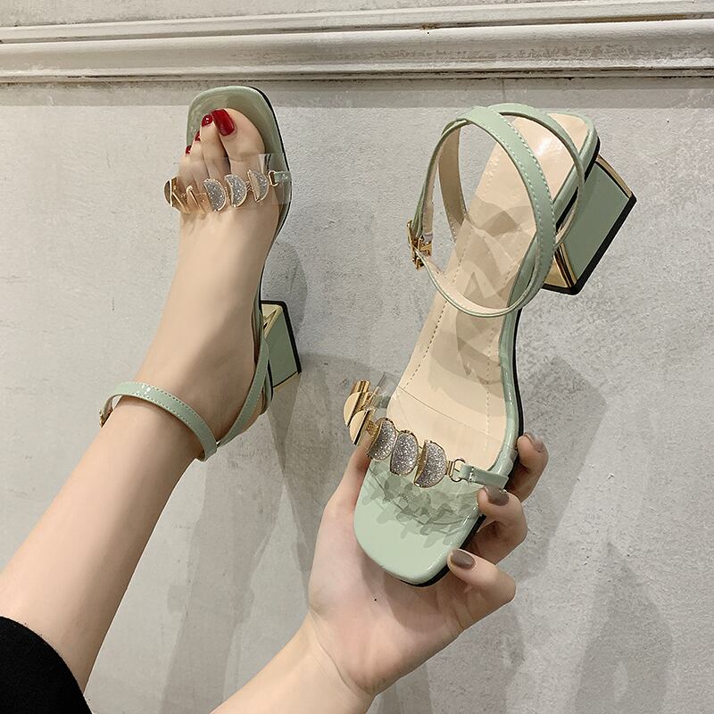 サンダルの女性の妖精の風の2020年春の新しいinsバージョンの野生の網の赤の厚いオープントゥの休日のローマの靴の女性 部族の婦人靴7763032