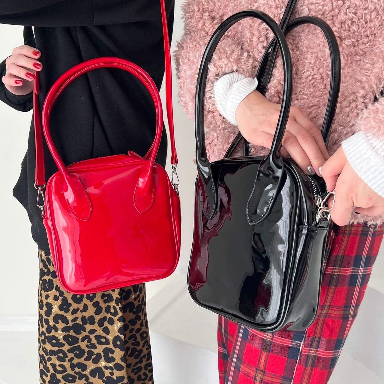 2wayエナメルスクエアバッグ_LN01904 | lanan(ラナン)