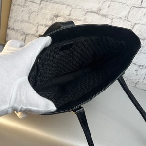 GUCCI グッチ   キャンバス ハンドバッグ ブラック A-9502