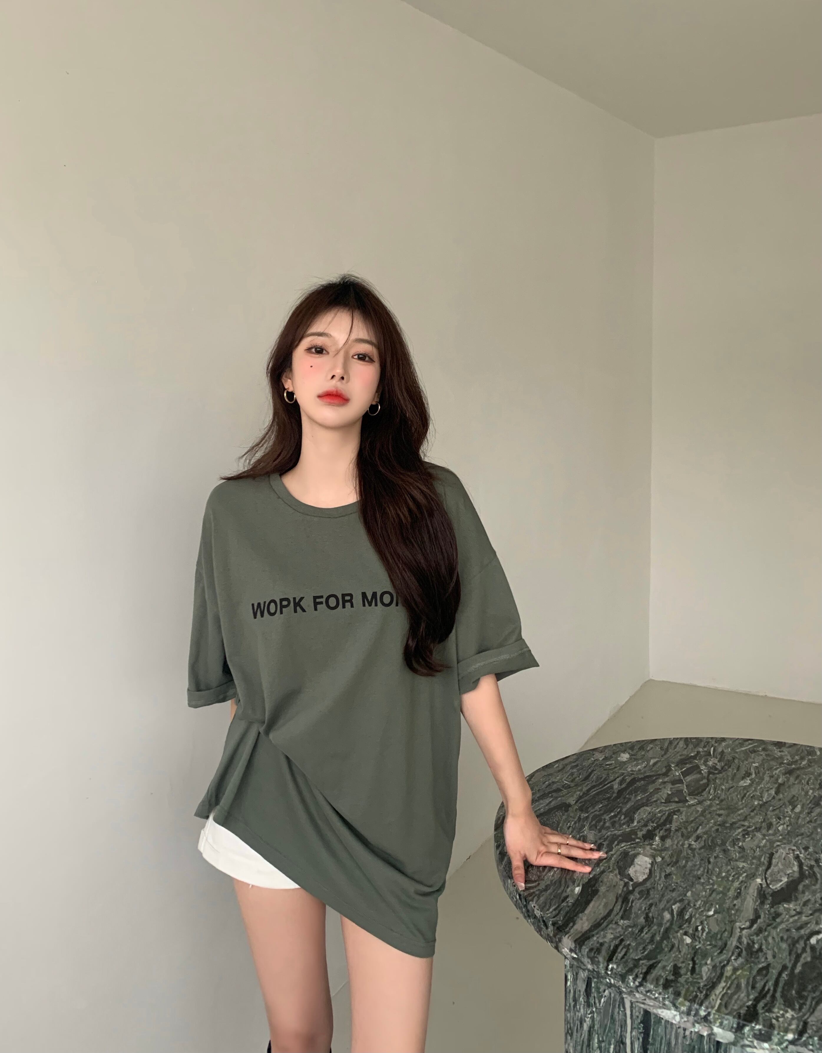 スタイルプリントTシャツ レディースサマー薄手カジュアルルーズトップス かわいい 夏物 ブラックストロベリース94137366601