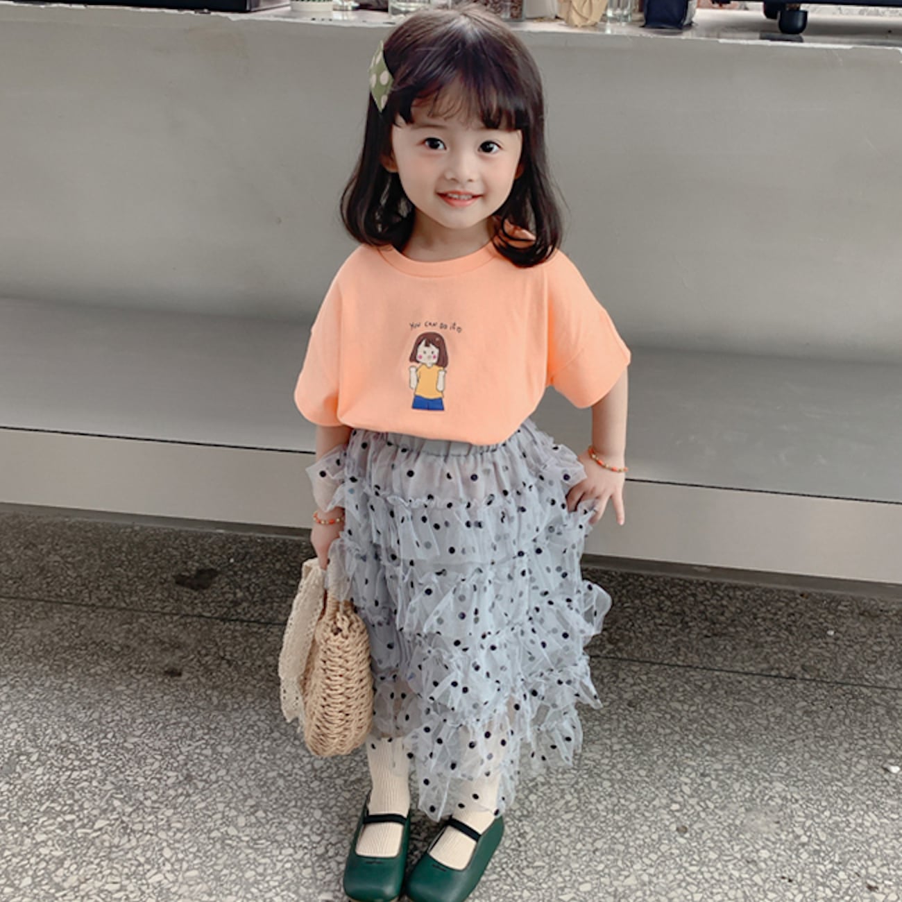 半袖 Tシャツ イラスト ロゴ トップス シャツ 韓国 子供服 キッズ