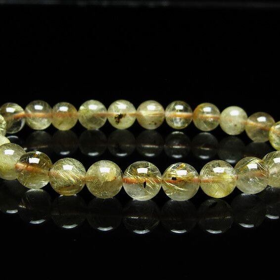 ルチルクォーツ ブレスレット 8mm タイチンルチル ブレスレット メール便可 [M便 1/10] 111-49200