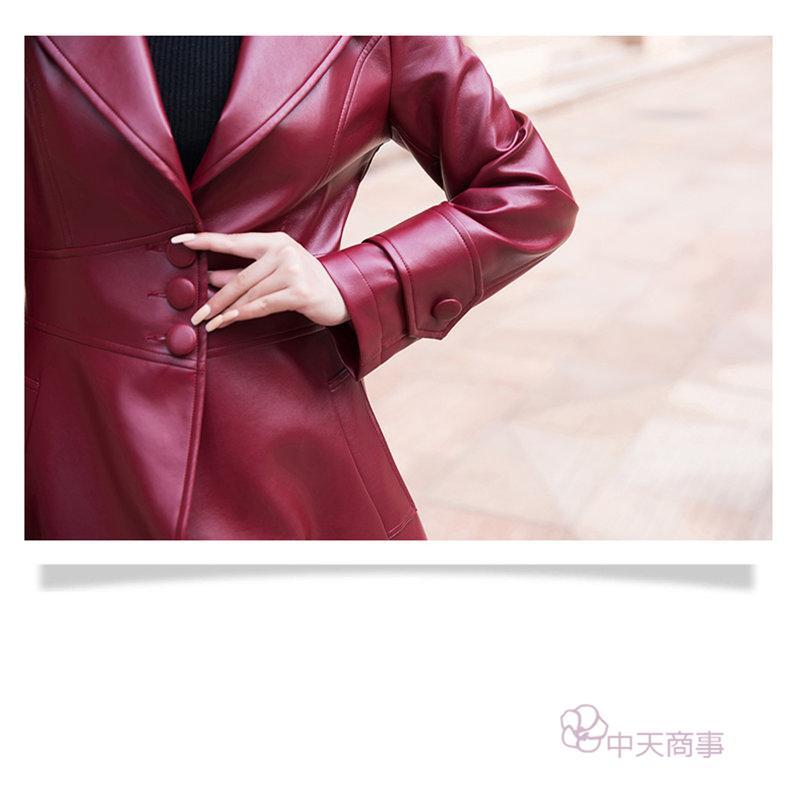 レザーコート ロングコート レディース 2色 M-3XL 本革 ラムレザー