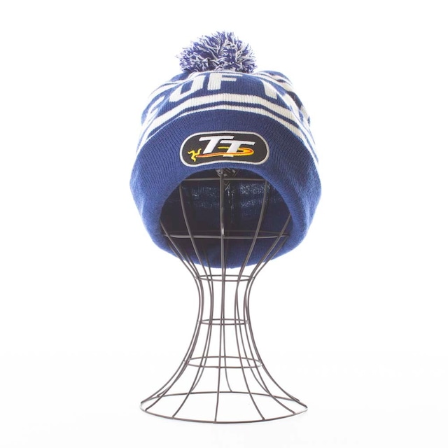 Isle of Man TT Bobble Hat Blue