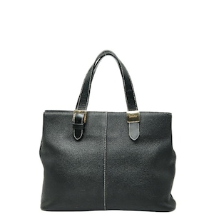 バーバリー トートバッグ ブラック レザー レディース BURBERRY 【中古】