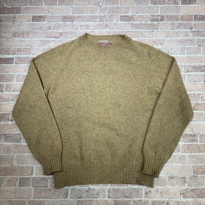 1980'S WOOL SWEATER USA製 BEIGE SIZE L