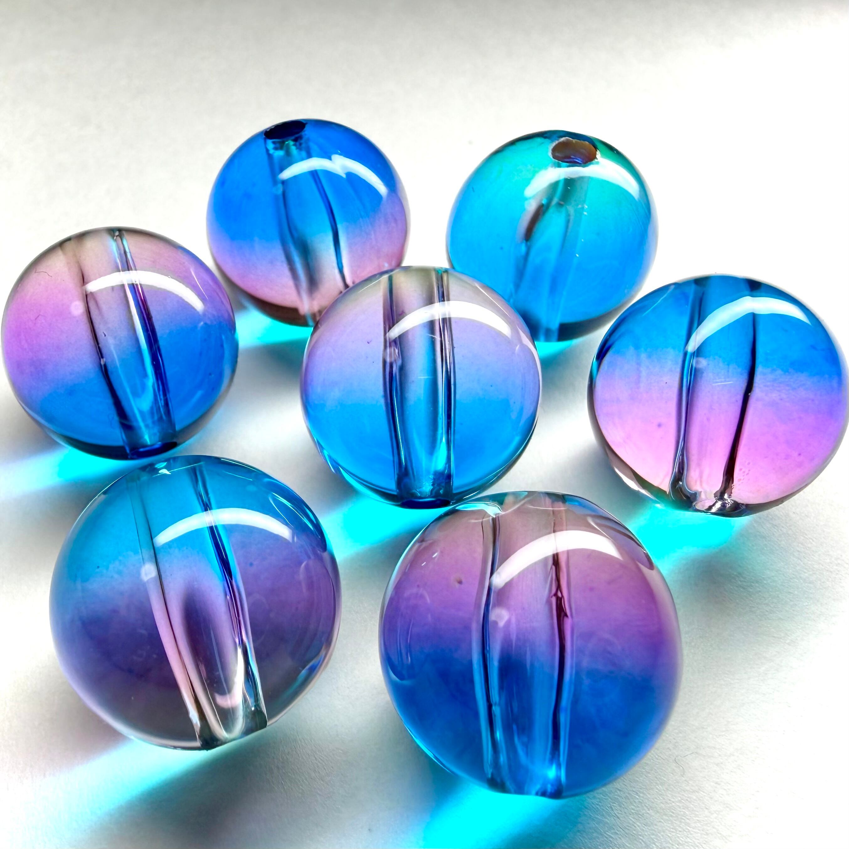 蛍光＊ウランガラスのビー玉10mm＊100個セット | PAY ID