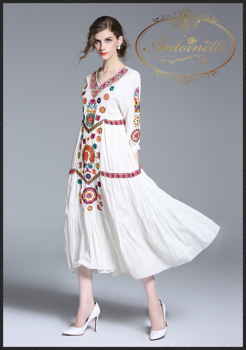 3色展開 ホワイト ネイビー ブラック 親子 お揃い ワンピース 刺繍 ロングワンピース 春物 春服 可愛い きれいめ ママコーデ ペアルック Antoinette 3色展開 ホワイト ネイビー ブラック 親子 お揃い ワンピース 刺繍 ロングワンピース 春物 春服 可愛い きれいめ ママコーデ ペアルック Antoinette