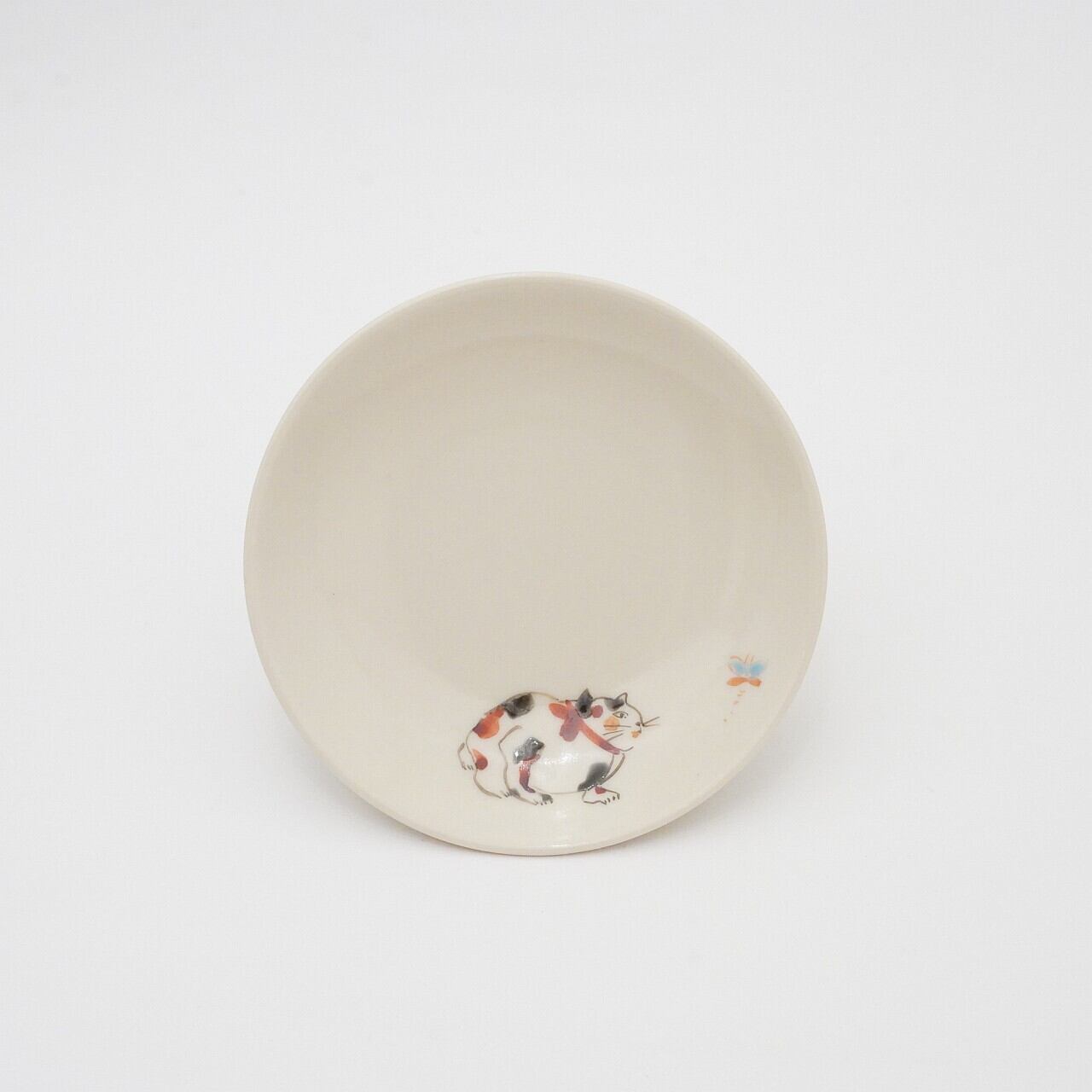 【陶彩工房Canoe】3.5寸丸皿 歌川国芳 猫 4