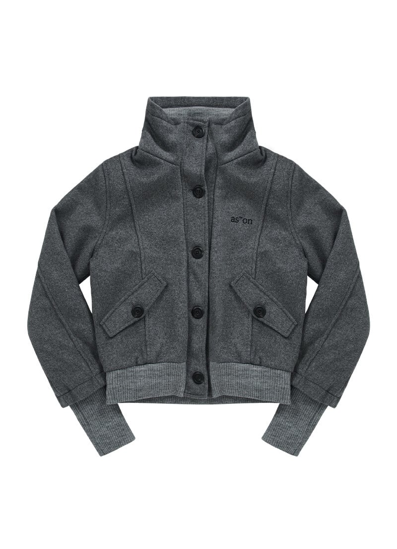 as”on] DUMBO WOOL JACKET / GRAY 正規品 韓国ブランド 韓国通販 韓国