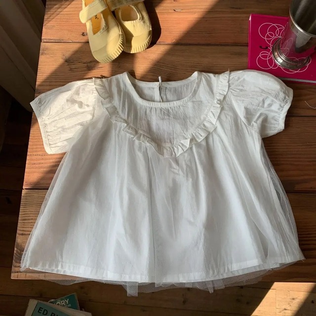 short sleeve tulle tops