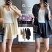 2024夏 着痩せ セットアップ レディース uvカット 二点セット 薄手 カジュアル 夏服 真珠光沢のある素材 日焼け防止 ゆったり キャミソール ショットパンツ ルームウェア 韓国ファッション