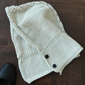 hooded lace knit J00082