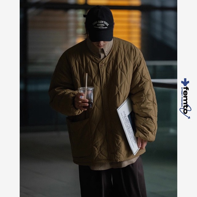 Oversized quilted liner jacket 1213