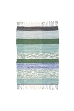 Aya Textile / TRASMATTOR(トラースマッタ)　手織りの裂き織りラグ  グリーン・ブルー