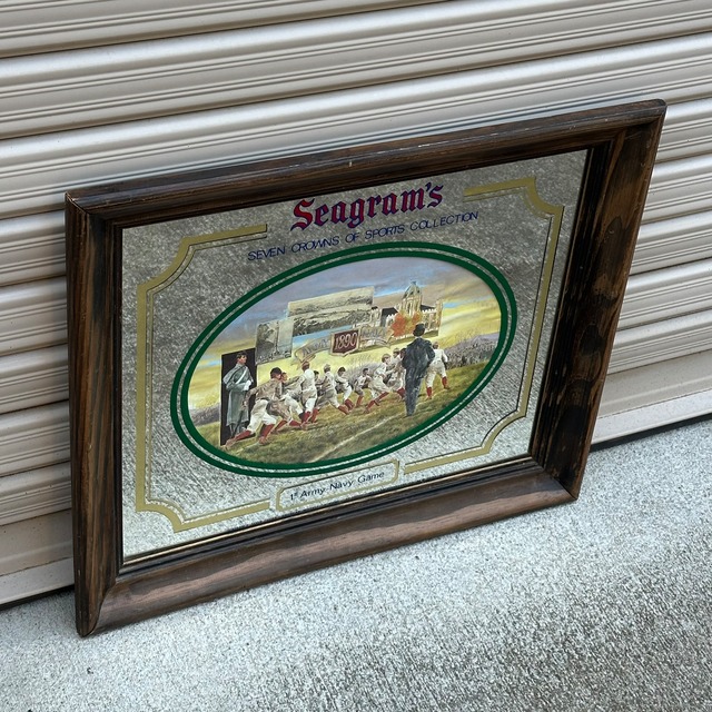 Seagram‘s(シーグラム) パブミラー[SEVEN CROWNS OF SPORTS] アメフト