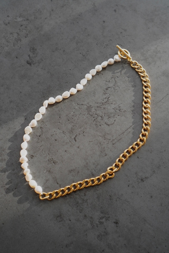82.Pearl&Chain Necklace