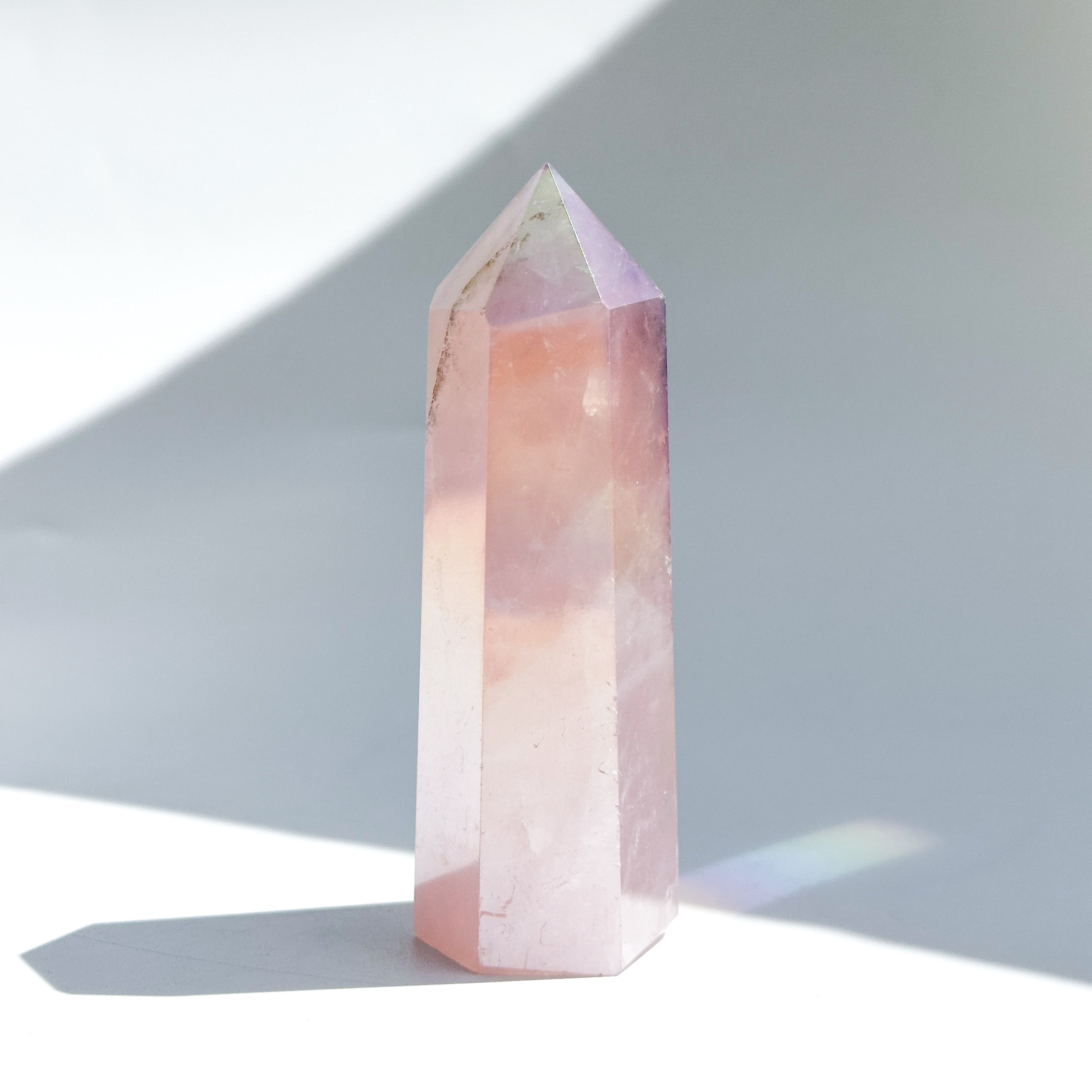 エンジェルオーラローズクォーツ タワー33✧ Angel Aura Rose Quartz ✧天然石・鉱物・パワーストーン・インテリア