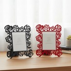 Arti e Mestieri フォトフレーム（ブラック）小 ブラック 薔薇 花 バラ 216-02