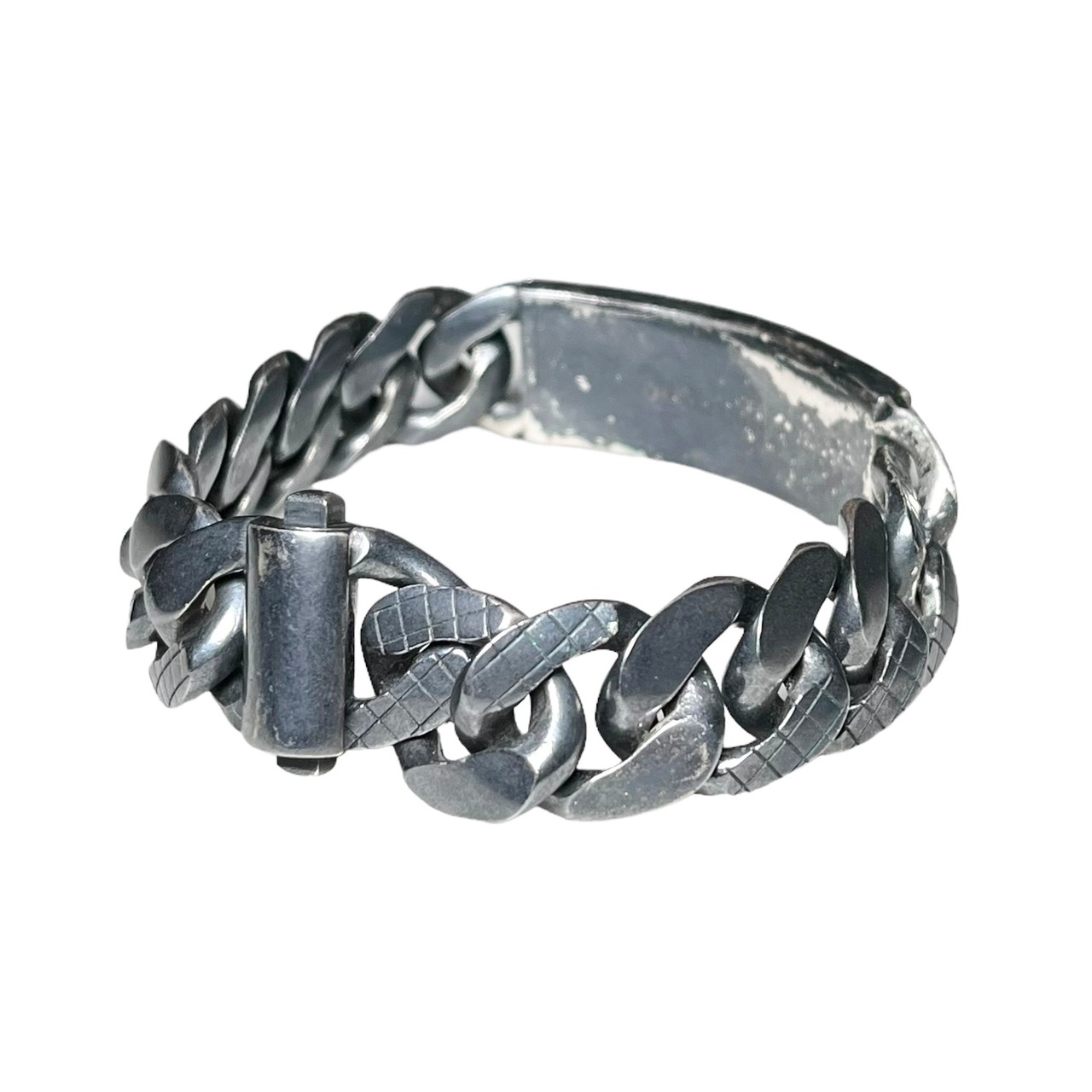BOTTEGA VENETA heavy gauge silver bracelet with enamel