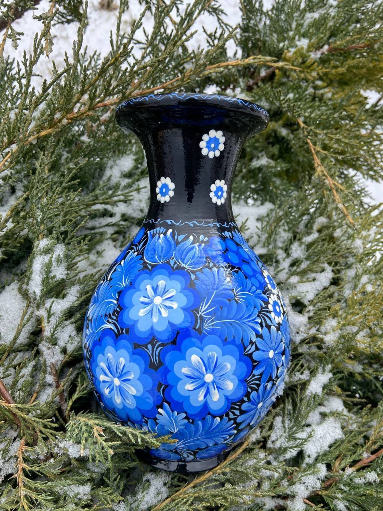 ペトリキウカ塗り　木製花瓶 （ホロベッツ作） - 12