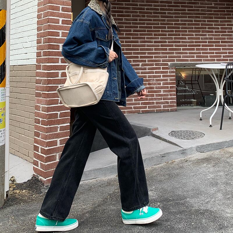 スプリングハイウェスト薄手ルーズパンツ 春物 萌量不足67699656211