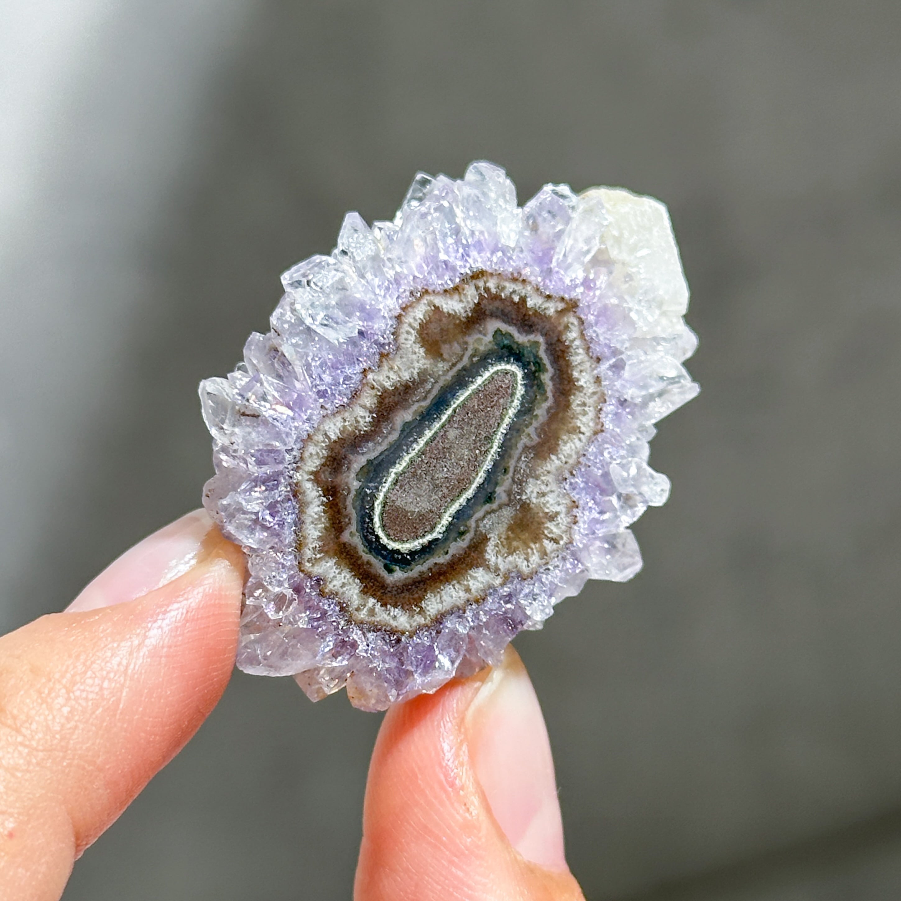 フラワーアメジスト スライス44◇ Flower Amethyst ◇天然石・鉱物