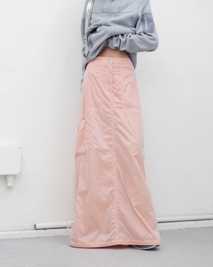 2000s MARC CAIN - overlap nylon cargo maxi skirt
