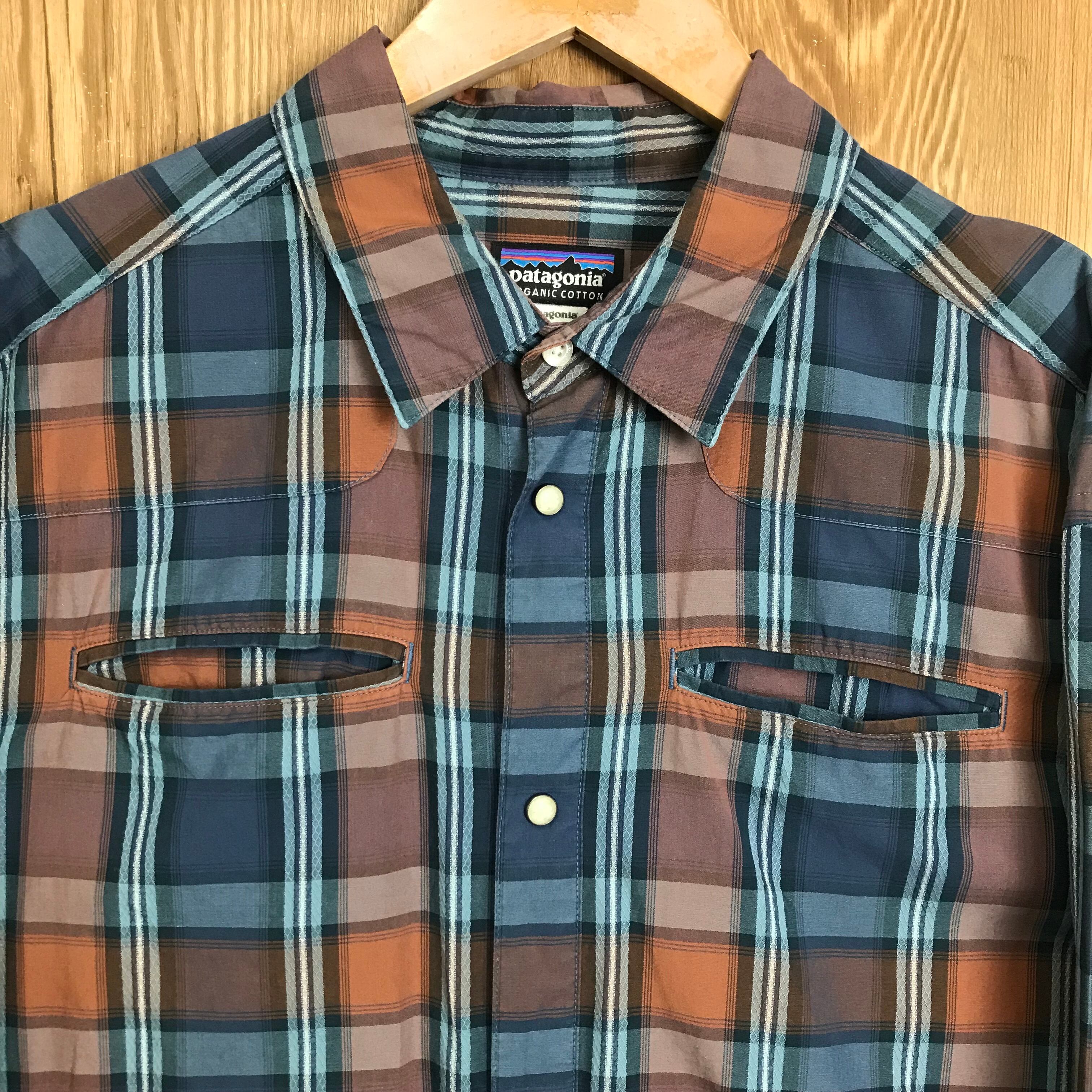 ☆Patagonia パタゴニア チェック柄 ウエスタン 長袖シャツ ロング