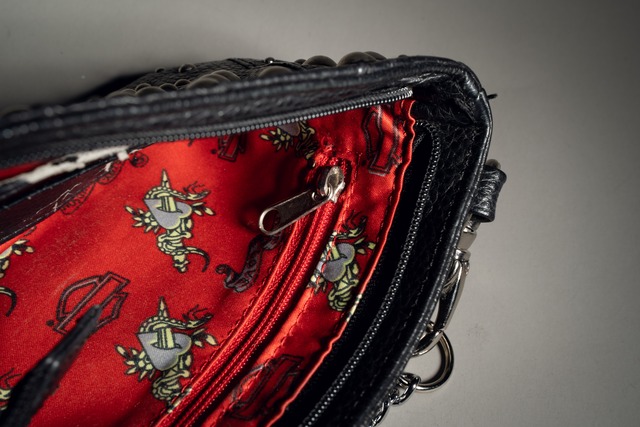 2000s HARLEY-DAVIDSON® Official  Studded Chain Leather Bag