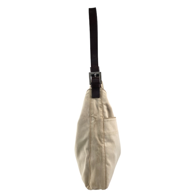 FENDI フェンディ ショルダーバッグ ベージュ FFロゴ キャンバス マンマバケット ホーボー vintage ヴィンテージ オールド c6ztd5