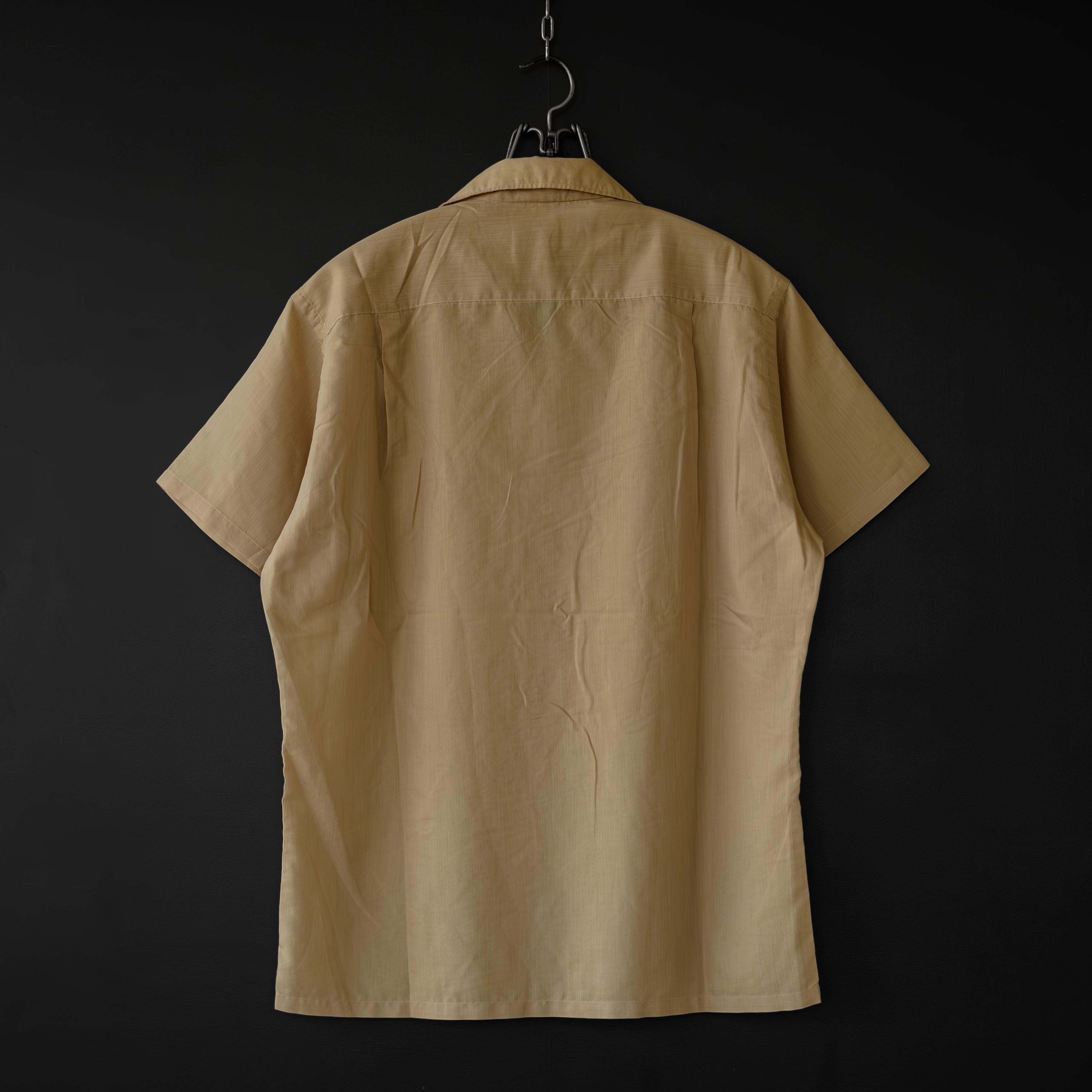 used- 【Amcrest】 60〜70s s/s open collar shirt | dros dro