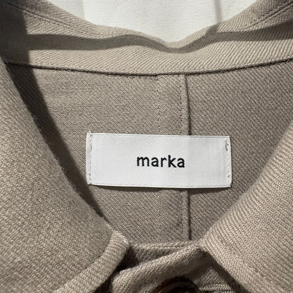 marka マーカ SHIRT COAT WOOL SOFT SERGE ステンカラーコートM21C