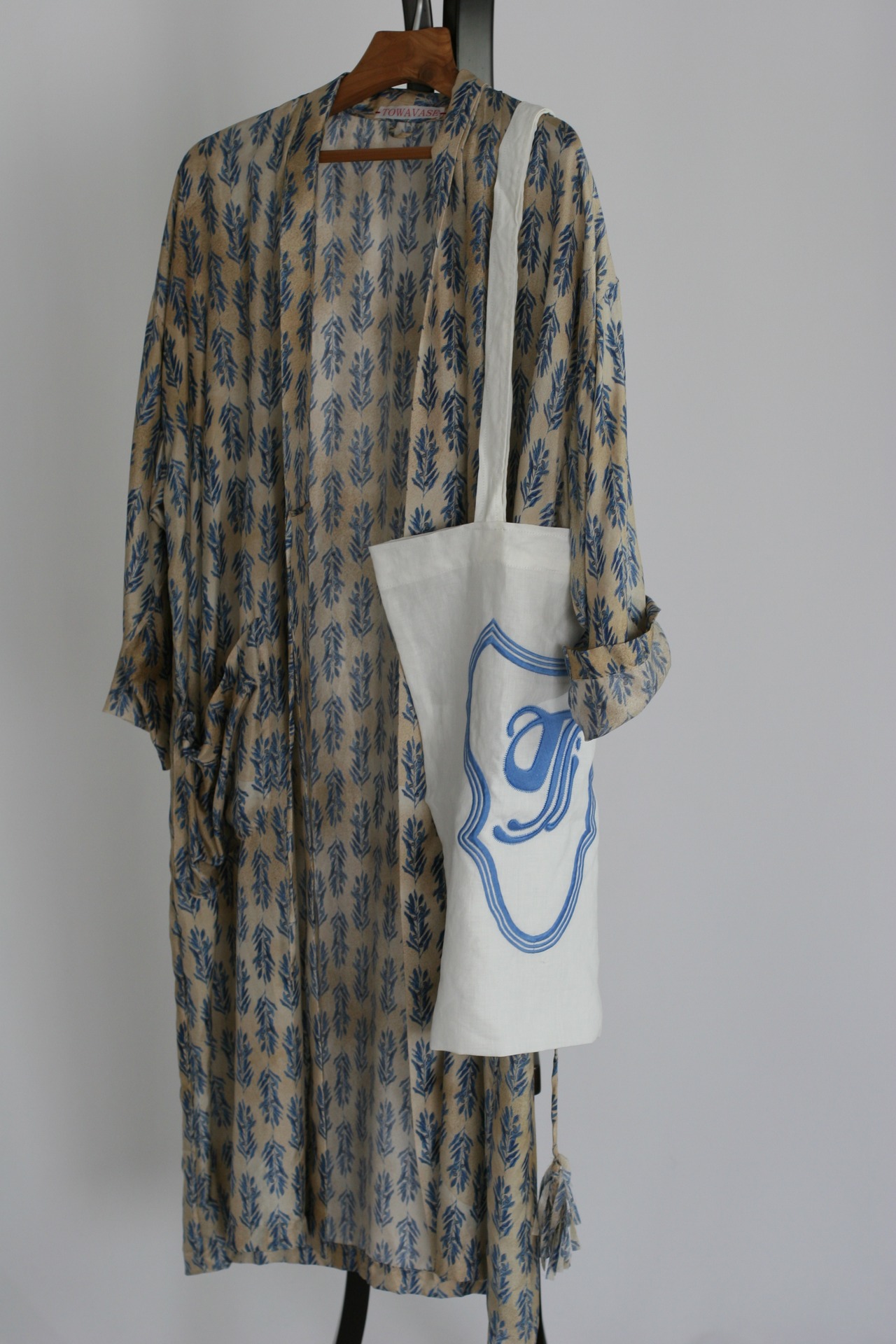 【TOWAVASE】sac bag / White × Blue（mdm01-10）